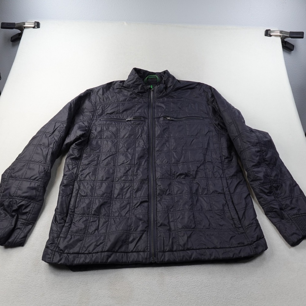 Stio Azura Jacket Mens XL Black Quilted Insulated Full Zip Thermore Pertex